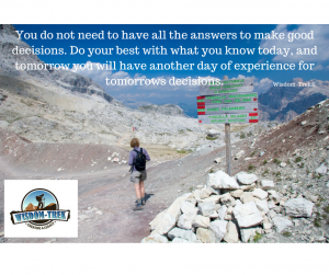 You do not need to have all the answers to make good decisions             